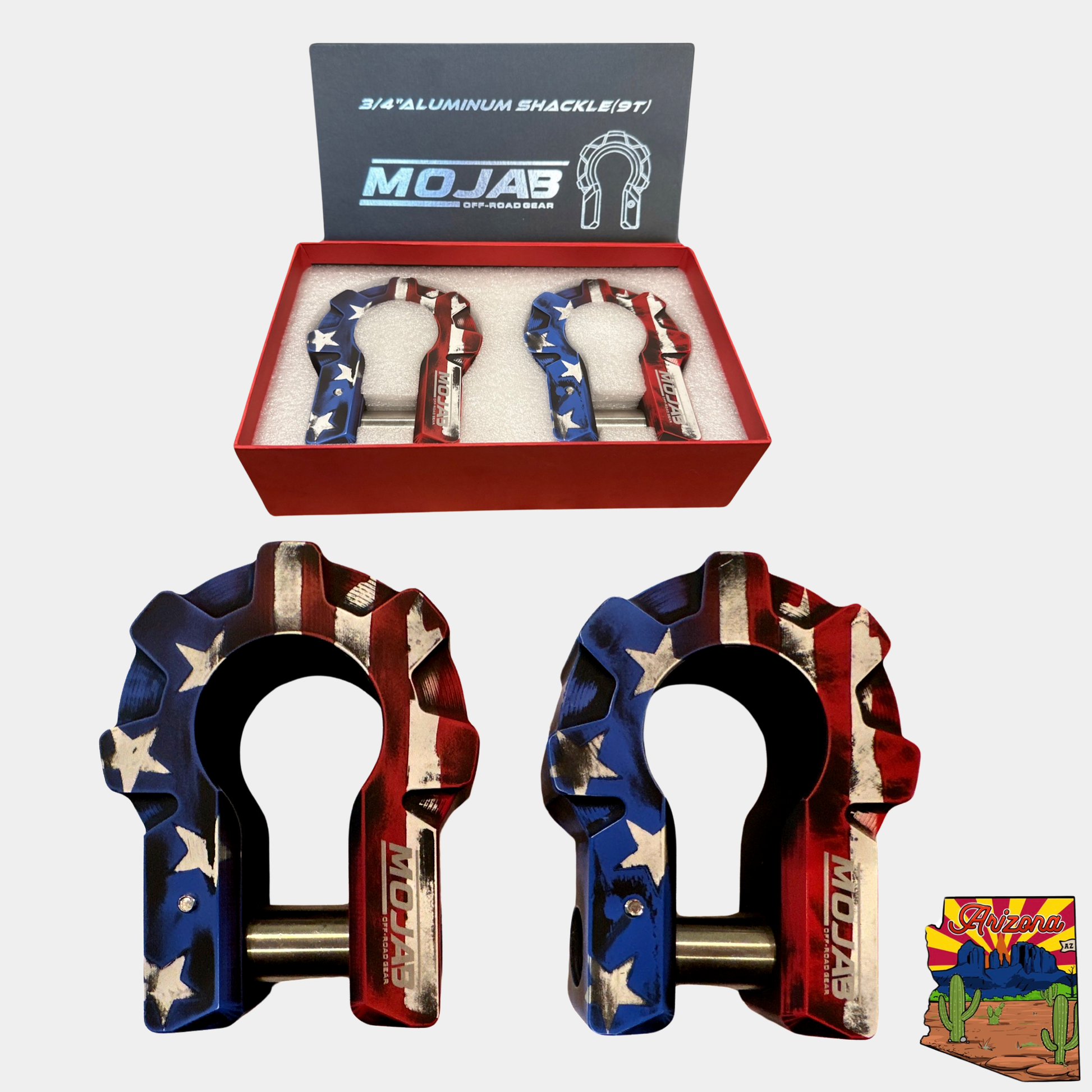 3/4'' Extreme duty Aluminium Shackle set (9T).