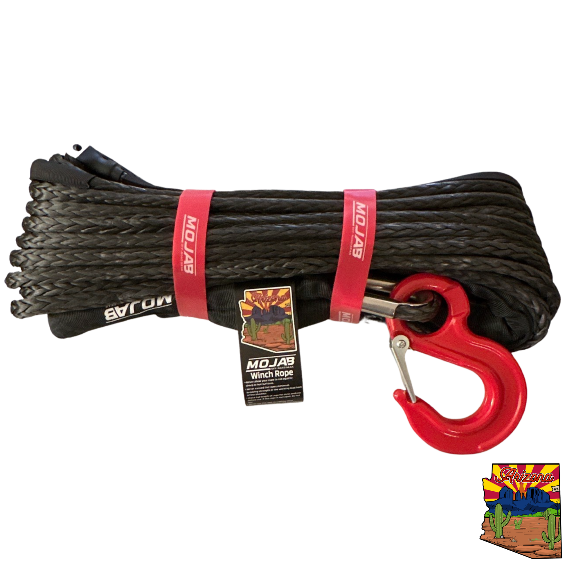 1/2'' x 78' Synthetic Winch Rope with forged winch hook